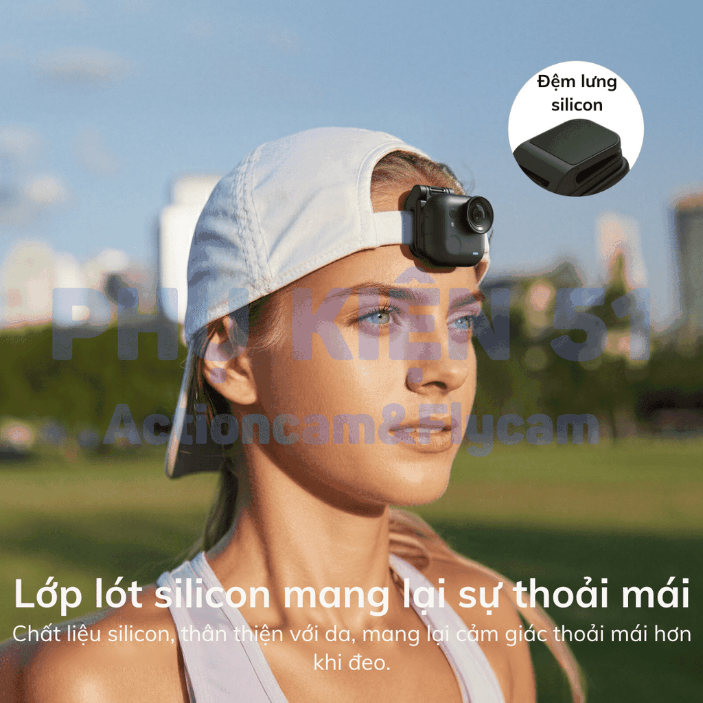 Đế nam châm Telesin kẹp nón Insta360 Go Ultra xoay 360 độ S3-HMH-05-TIS