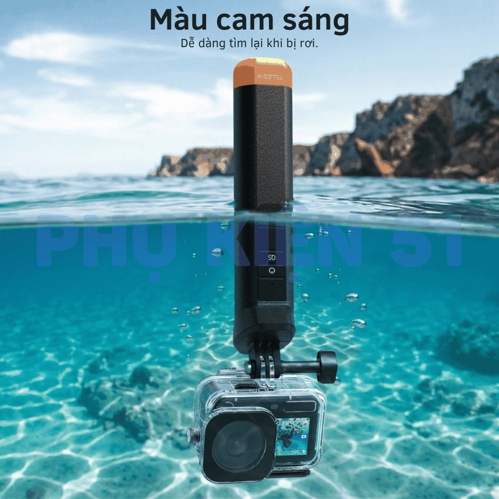 Tay cầm phao Remote Telesin Action 6 5 4 lặn biển điểu khiển camera