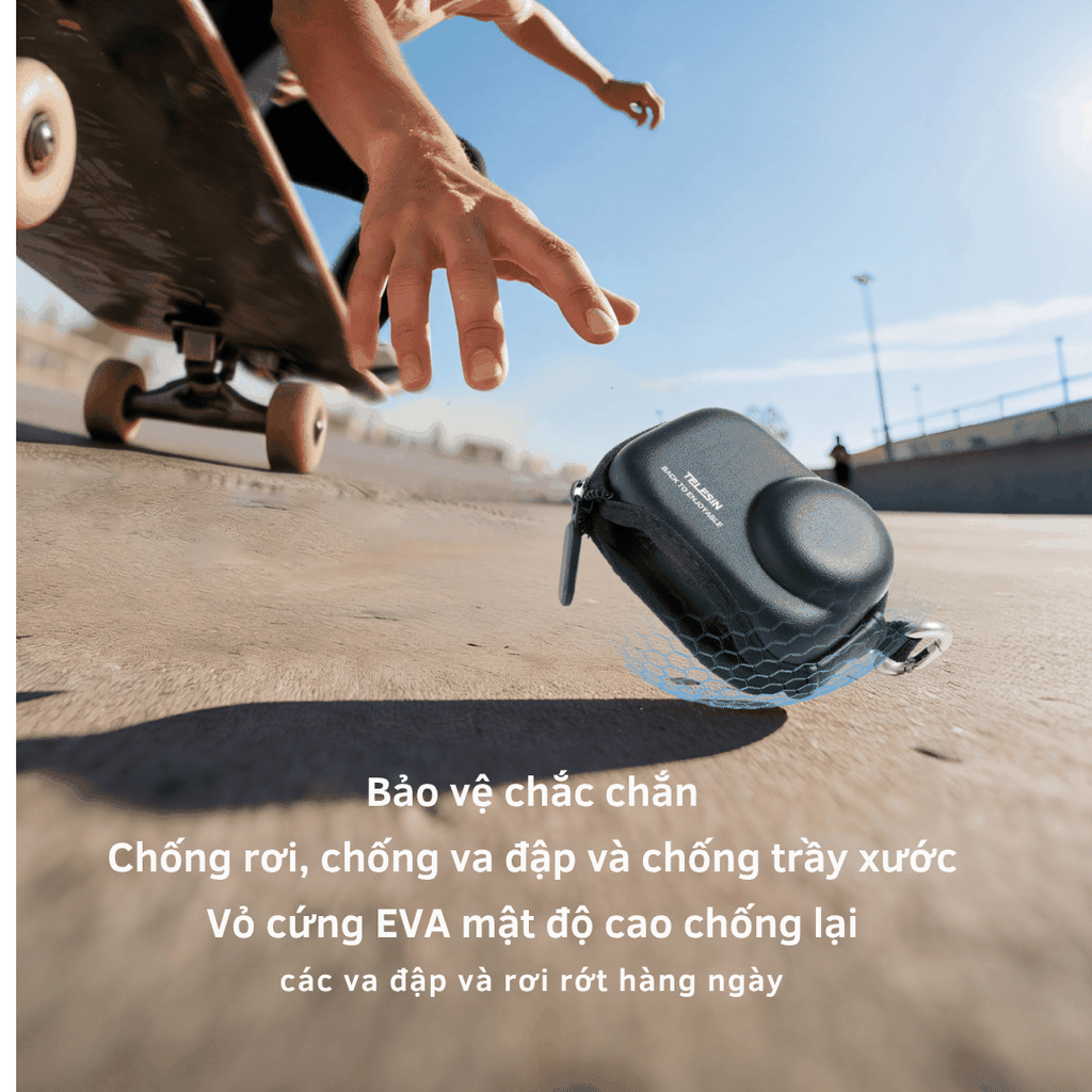 Túi Mini Telesin DJI Action 6 đựng vừa vặn bảo vệ chống sốc