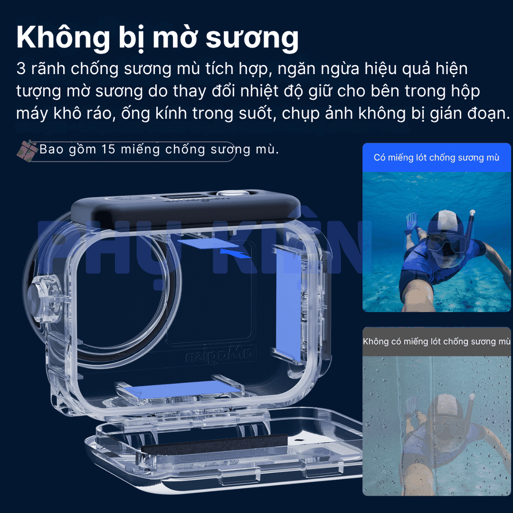Khung chống nước aMagisn Action 6 bảo vệ camera chống nước bơi lặn