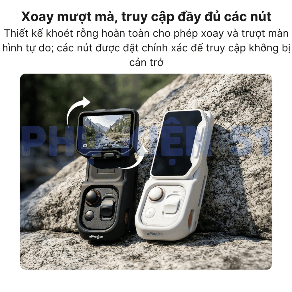 Dây đeo aMagisn cho Remote Insta360 Luna cố định giúp coi video trực tiếp