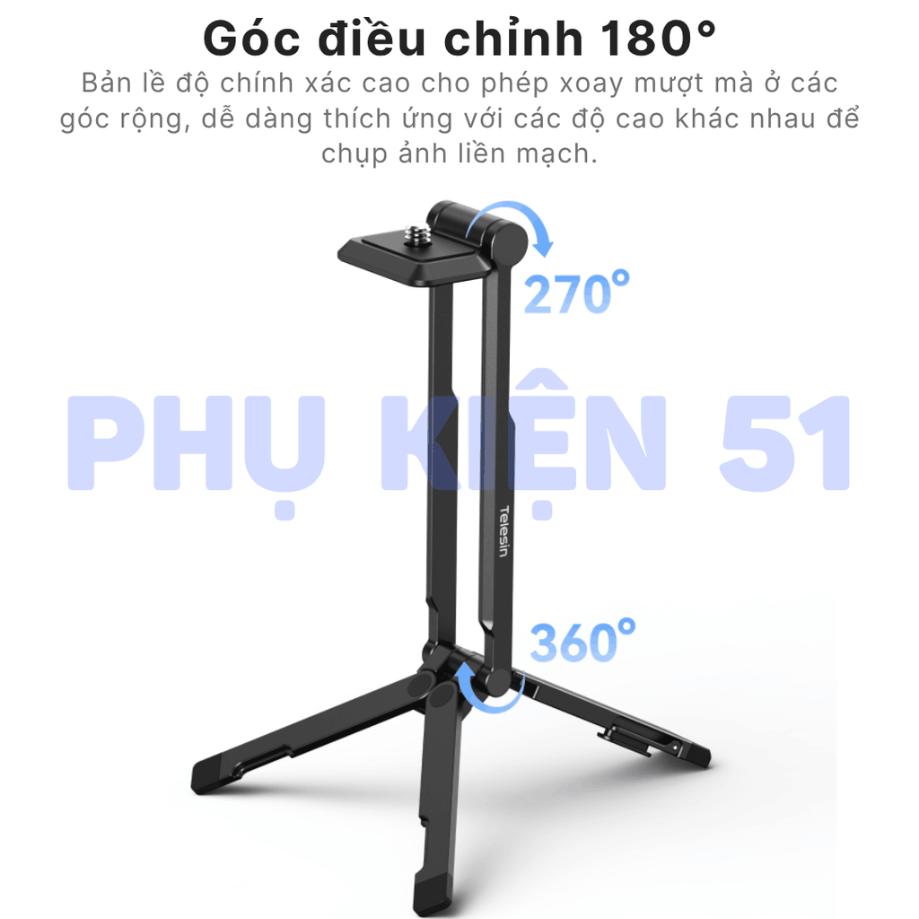 Tay cầm gấp gọn Pocket 3 4 4P kiêm tripod , đế từ tính chân đứng cầm tay