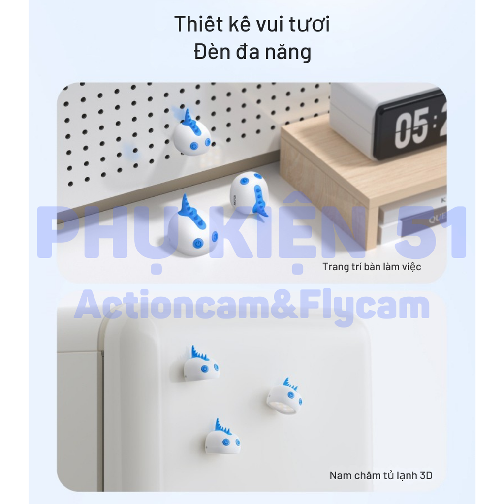 Đèn Telesin Pocket 3 trợ sáng nhỏ gọn hít nam châm thao tác nhanh tiện lợi S5-BGD-13