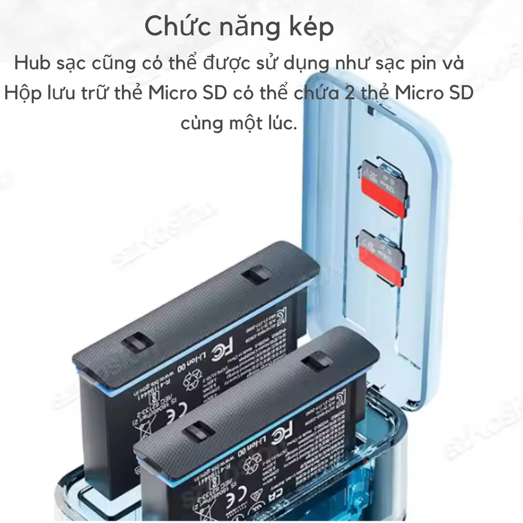 Hộp sạc pin For Insta360 X5 2800mAh kéo dài thời gian sử dụng