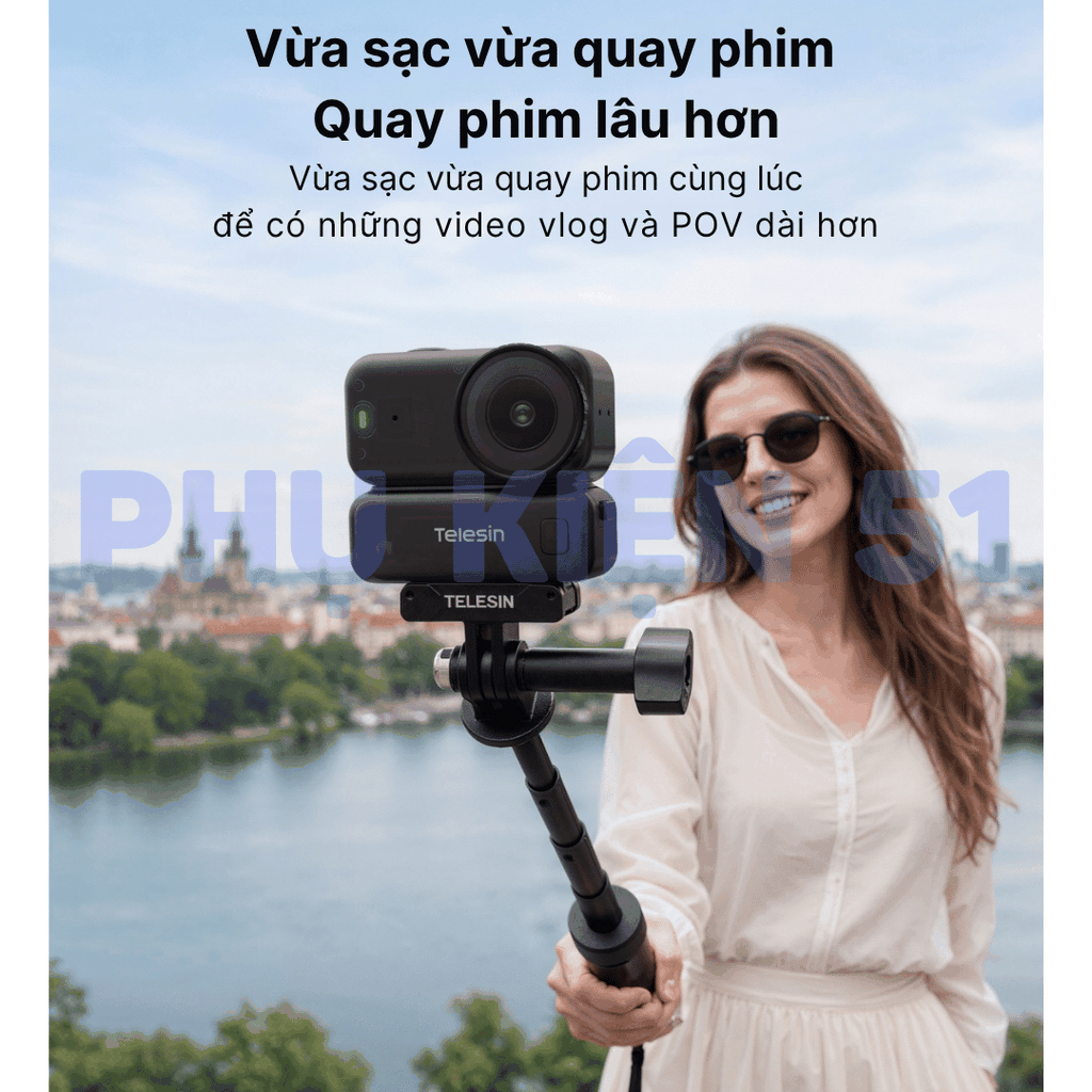 Pin dự phòng Telesin DJI Nano 500mAh kéo dài thời gian quay nhỏ gọn