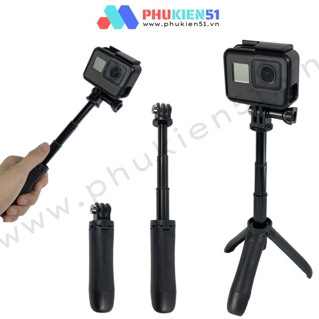 Shorty Gậy kéo dài 21cm kiêm Tripod OEM cho Gopro ,Actioncam