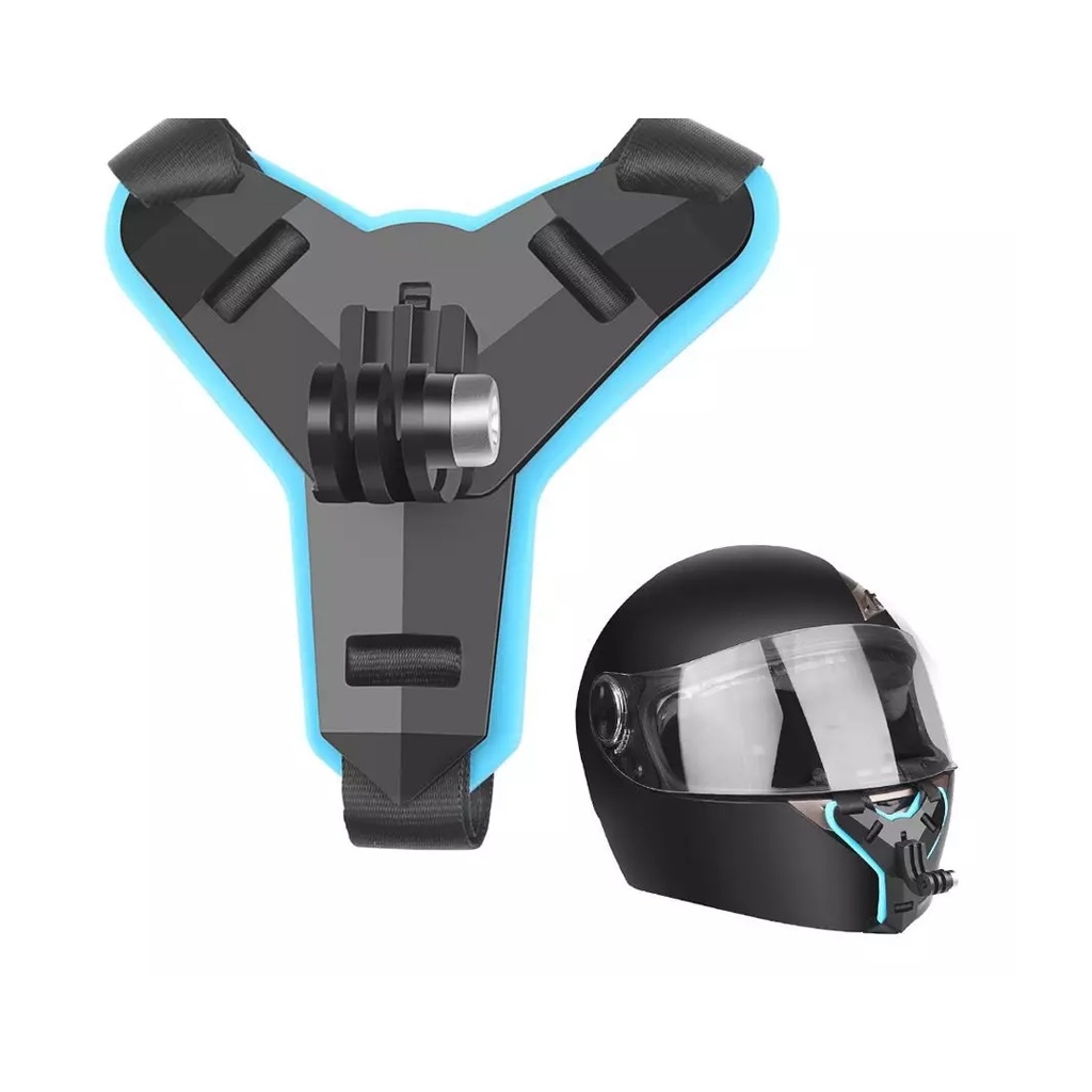 Bộ mount gắn máy quay hành trình lên cằm mũ, nón bảo hiểm fullface