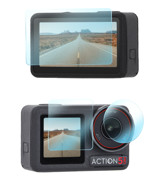 Kính cường lực bảo vệ Osmo Action 5 Pro 4  3 chống trầy xước , va đập mạnh bảo vệ 9H 2.5D