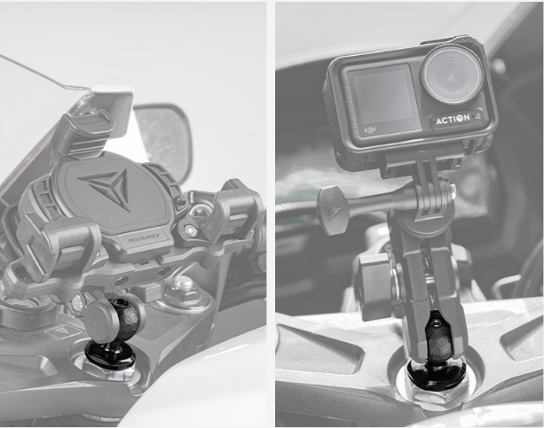 Giá đỡ gắn chảng ba bi 25mm ghi đông xe máy moto hỗ trợ gắn nhiều thiết bị