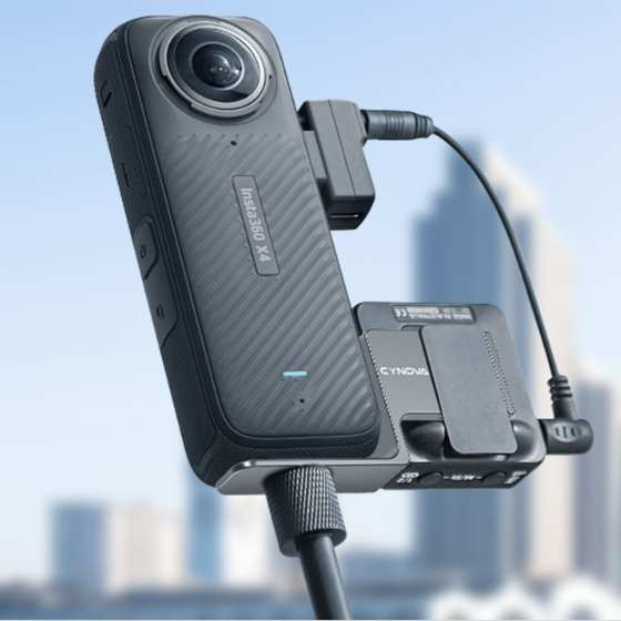 Ngàm CYNOVA gắn mic DJI RODE cho Insta360 X2 X3 X4 gọn gàng tiện lợi