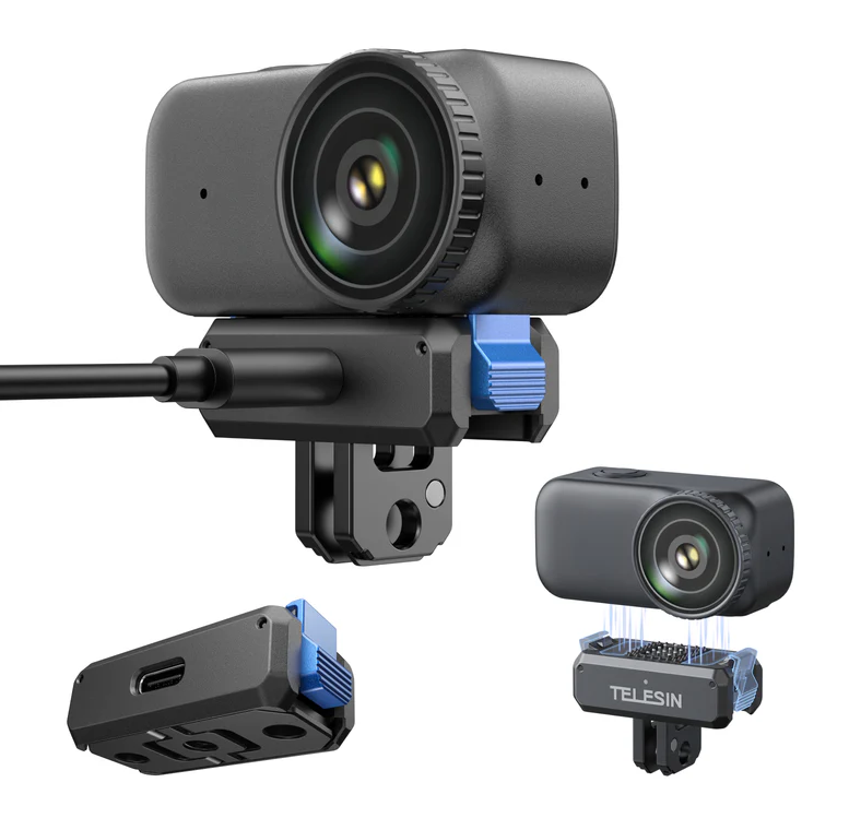 Ngàm Telesin tích hợp sạc Osmo Nano kéo dài thời gian sử dụng