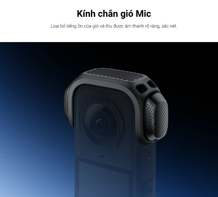 X5 Mic Windshield - Phụ kiện lọc tiếng gió ồn cho Insta360 X5