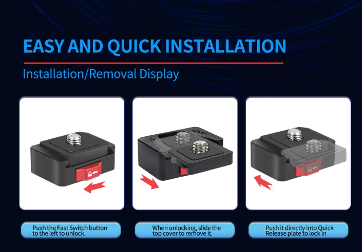 Ngàm CNC thao tác nhanh cho Actioncam Gopro Insta360 Osmo Action chắc chắn