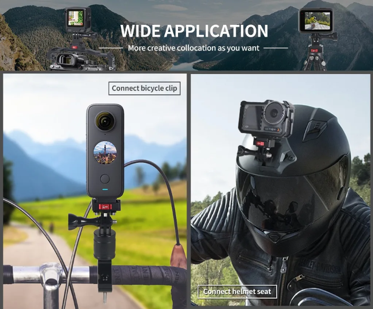 Ngàm CNC thao tác nhanh cho Actioncam Gopro Insta360 Osmo Action chắc chắn