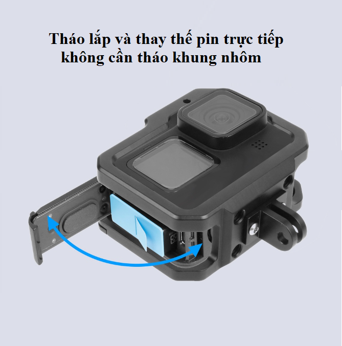Khung nhôm siêu nhẹ bảo vệ cho Gopro Hero 13 12 11 10 9 Black