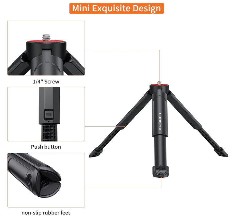 Tripod nhựa Vrig TP 05 gắn gimbal máy ảnh giá đỡ điện thoại đèn trợ sáng