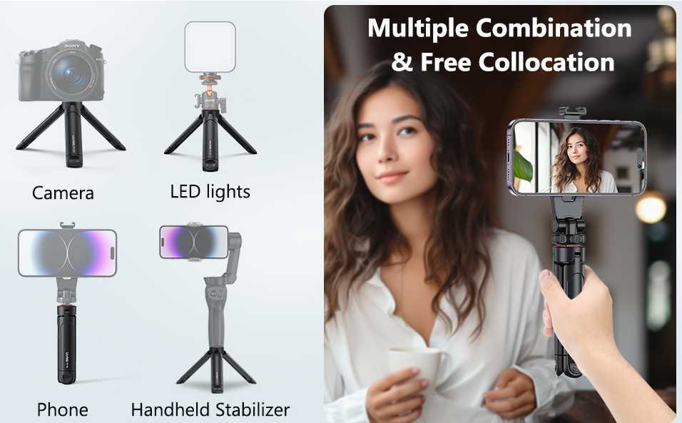 Tripod nhựa Vrig TP 05 gắn gimbal máy ảnh giá đỡ điện thoại đèn trợ sáng