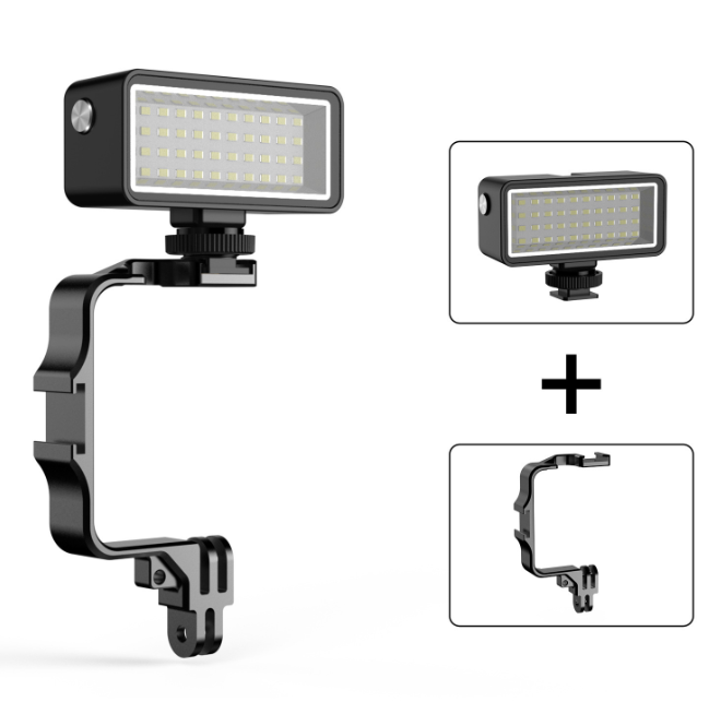 Ngàm hợp kim CNC hỗ trợ gắn mic đèn phụ kiện ActionCam Gopro