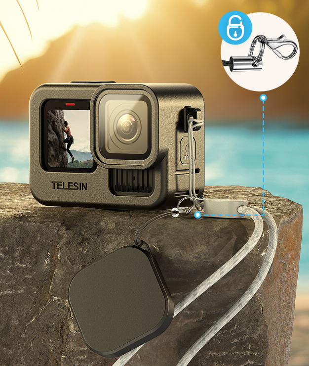 Silicon Telesin bảo vệ Gopro 13 12 11 10 9  Black bảo vệ chống sốc