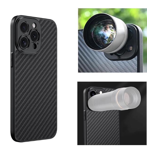 Ốp lưng Iphone tích hợp Ren 17mm hỗ trợ điện thoại gắn lens, ống kính hỗ trợ 17mm