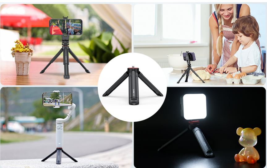 Tripod nhựa Vrig TP 05 gắn gimbal máy ảnh giá đỡ điện thoại đèn trợ sáng