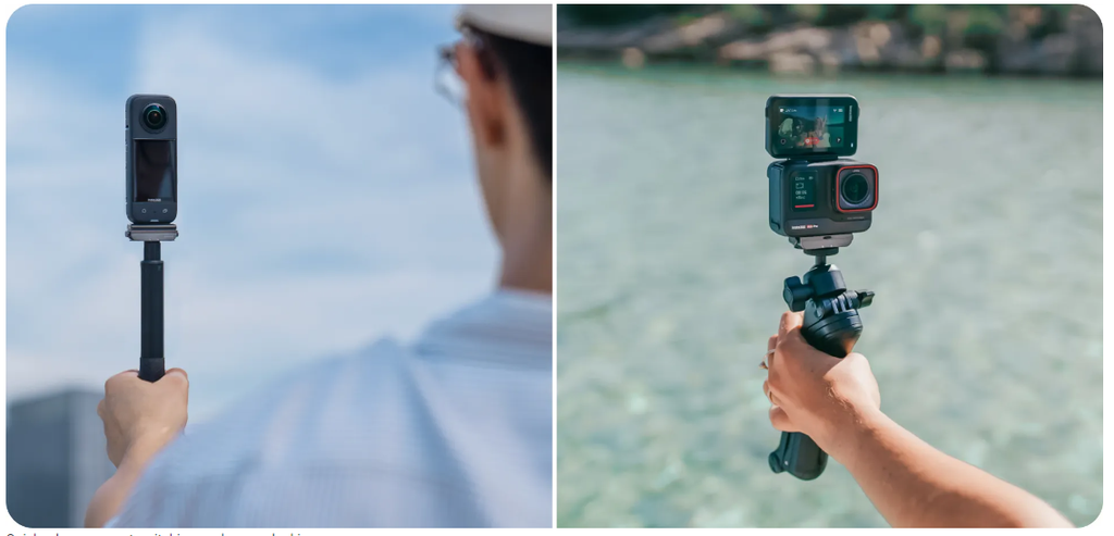 Bộ phụ kiện gắn Mic Adapter hỗ trợ Insta360 Ace Ace Pro nhanh chóng thuận tiện - Hàng Chính Hãng