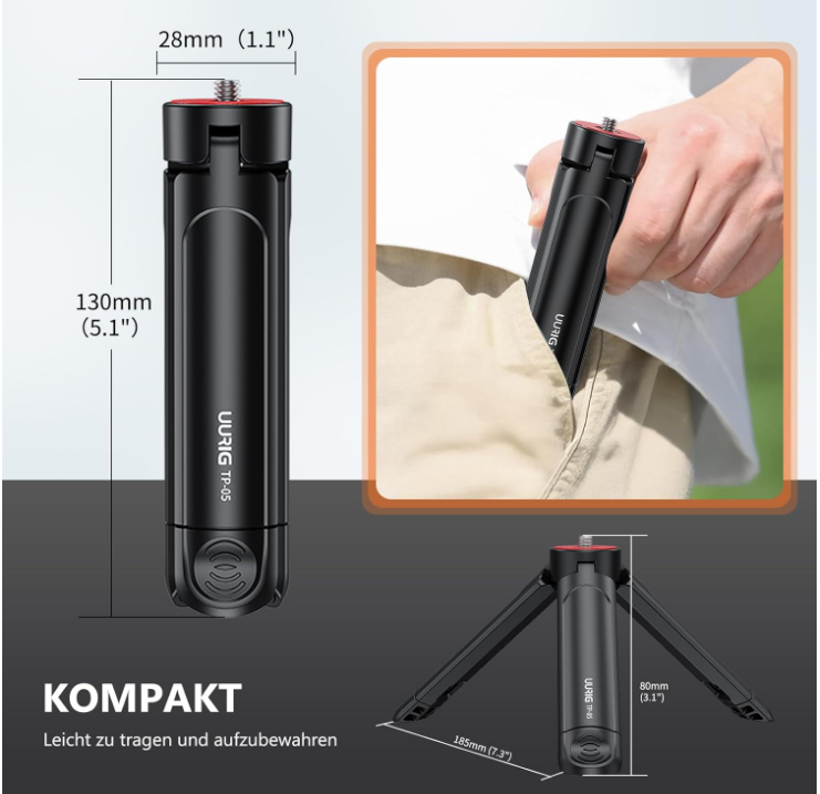Tripod nhựa Vrig TP 05 gắn gimbal máy ảnh giá đỡ điện thoại đèn trợ sáng