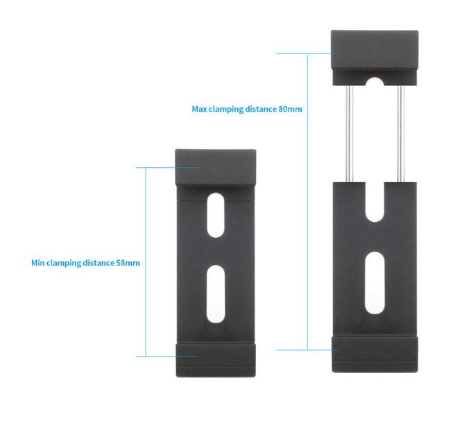 Kẹp diện thoại nhôm CNC cực kì chắc chắn hỗ trợ ốc 1/4 và 3/8