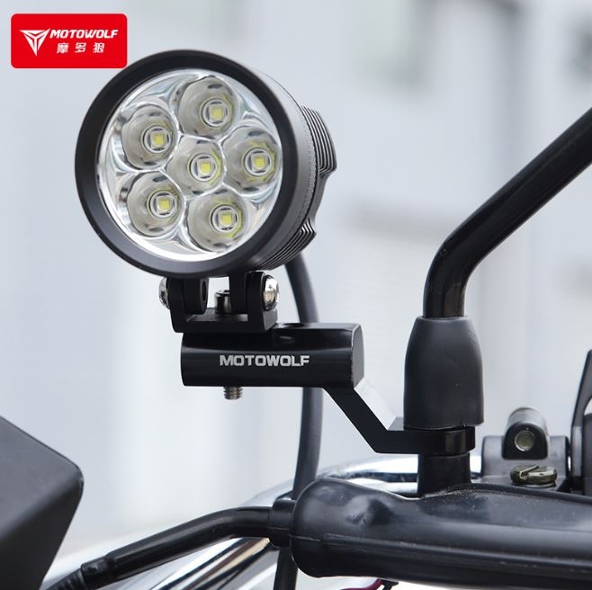 Pát Nhôm Mở Rộng CNC Gắn Chân Gương MOTOWOLF