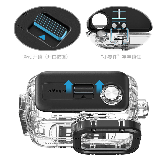 Khung Vỏ chống nước aMagisn cho Insta360 Ace Ace Pro độ sâu 50m