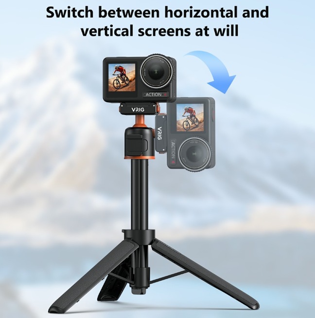 Tripod Vrig Ac 40 cho Dji Osmo Action 5 Pro 4 3 tích hợp ngàm sẵn siêu gọn gàng dễ sử dụng