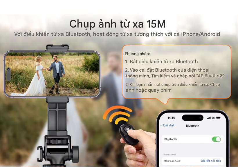 Tripod Vrig Tp 14 kéo dài 1m6 nhôm cứng cáp hỗ trợ nhiều thiết bị gimbal, điện thoại Actioncam, máy ảnh