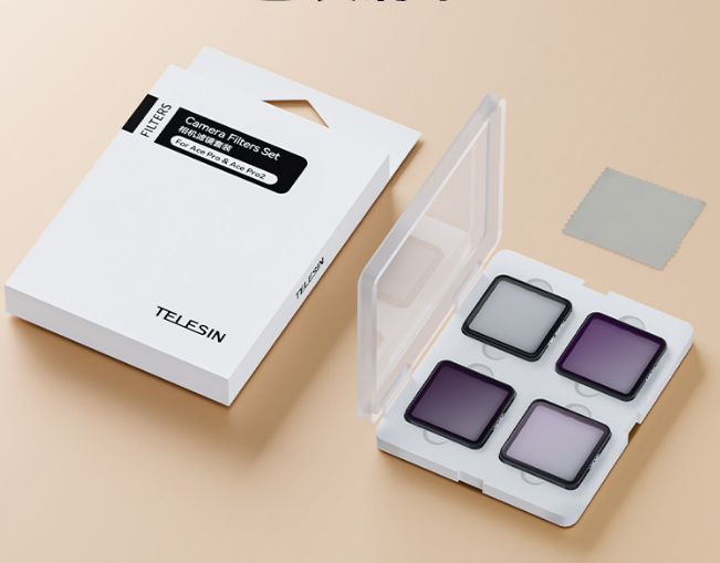 Bộ Filter Telesin Cpl Nd8 16 32 cho Insta360 Ace Pro 2 tạo hiệu ứng chuyển động giảm sáng
