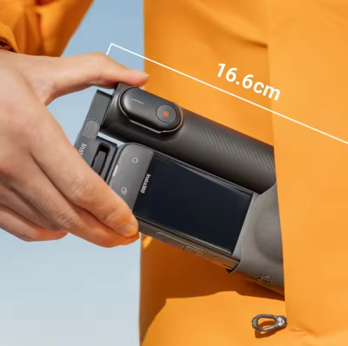Gậy 2in1 gấp gọn tích hợp remote Insta360 X4 kéo dài 58cm có chân đứng