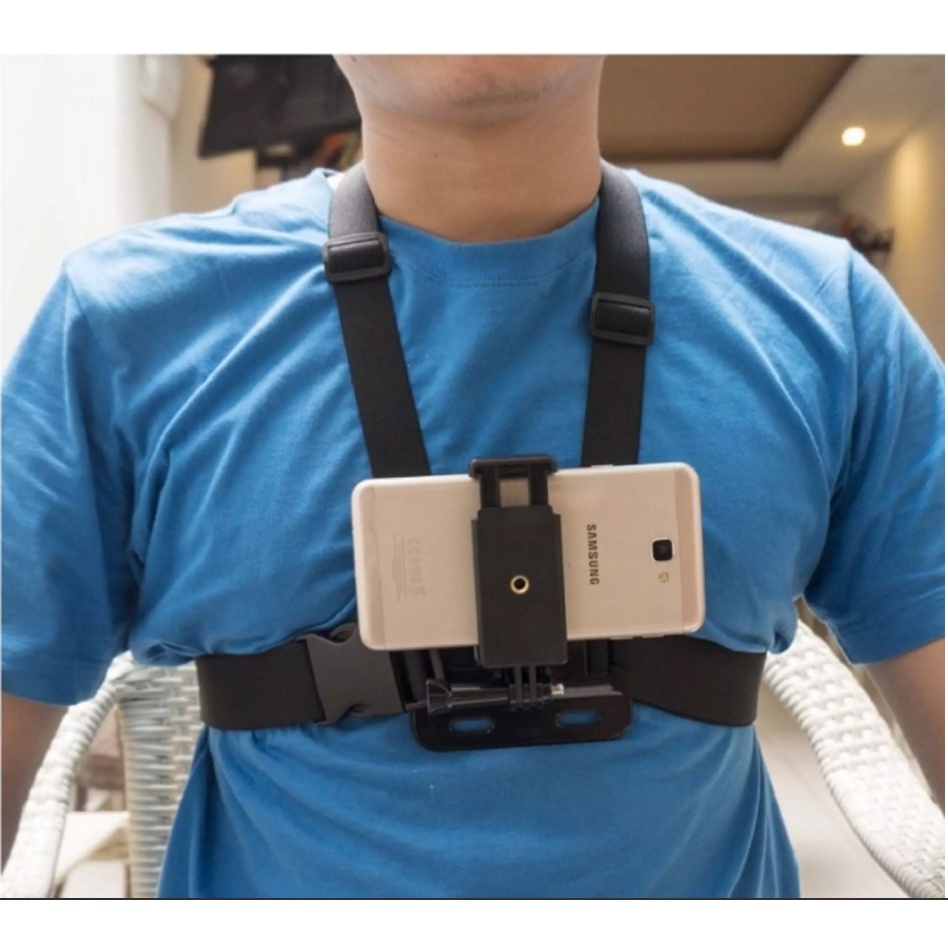 Dây đeo ngực gắn Gopro, Actioncam, điện thoại làm cam hành trình