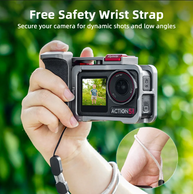 Tay cầm Flymile cho Action 5 Pro 4 3 hợp kim nhôm chắc chắn chụp hình đường phố