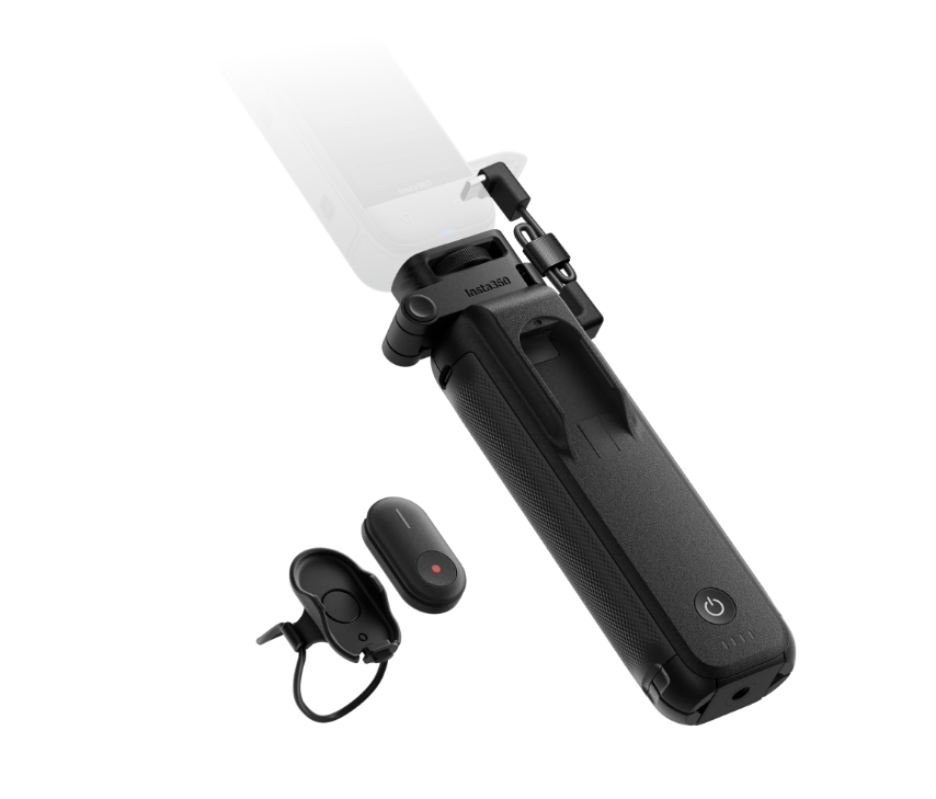 FOMO Power Handle Insta360 X5 X4 - Tay cầm sạc 6100mAh tích hợp Remote gấp gọn