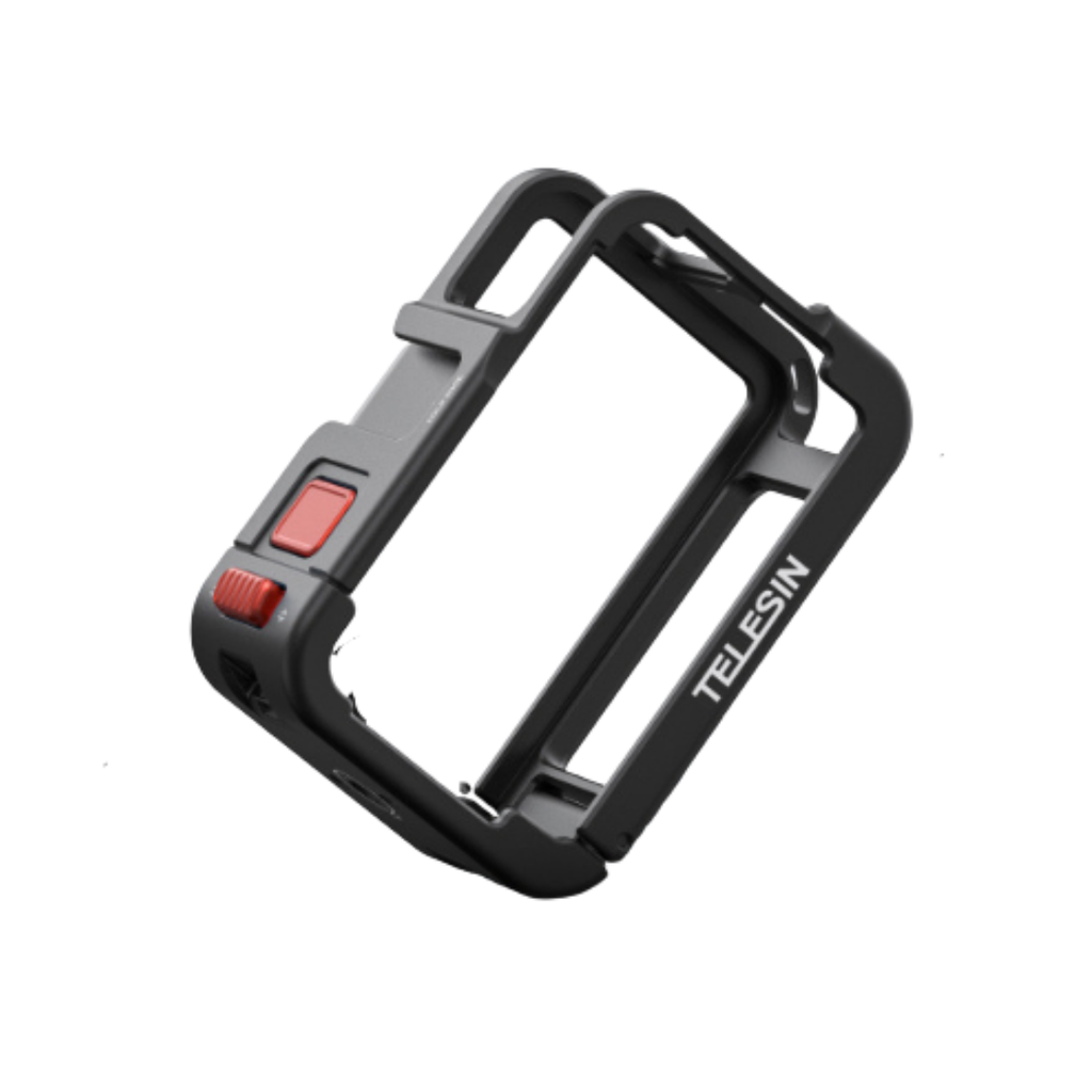 Khung nhôm Telesin  Action 5 Pro 4 3 bảo vệ Camera toàn diện có ngàm Cold Shoe gắn mic đèn