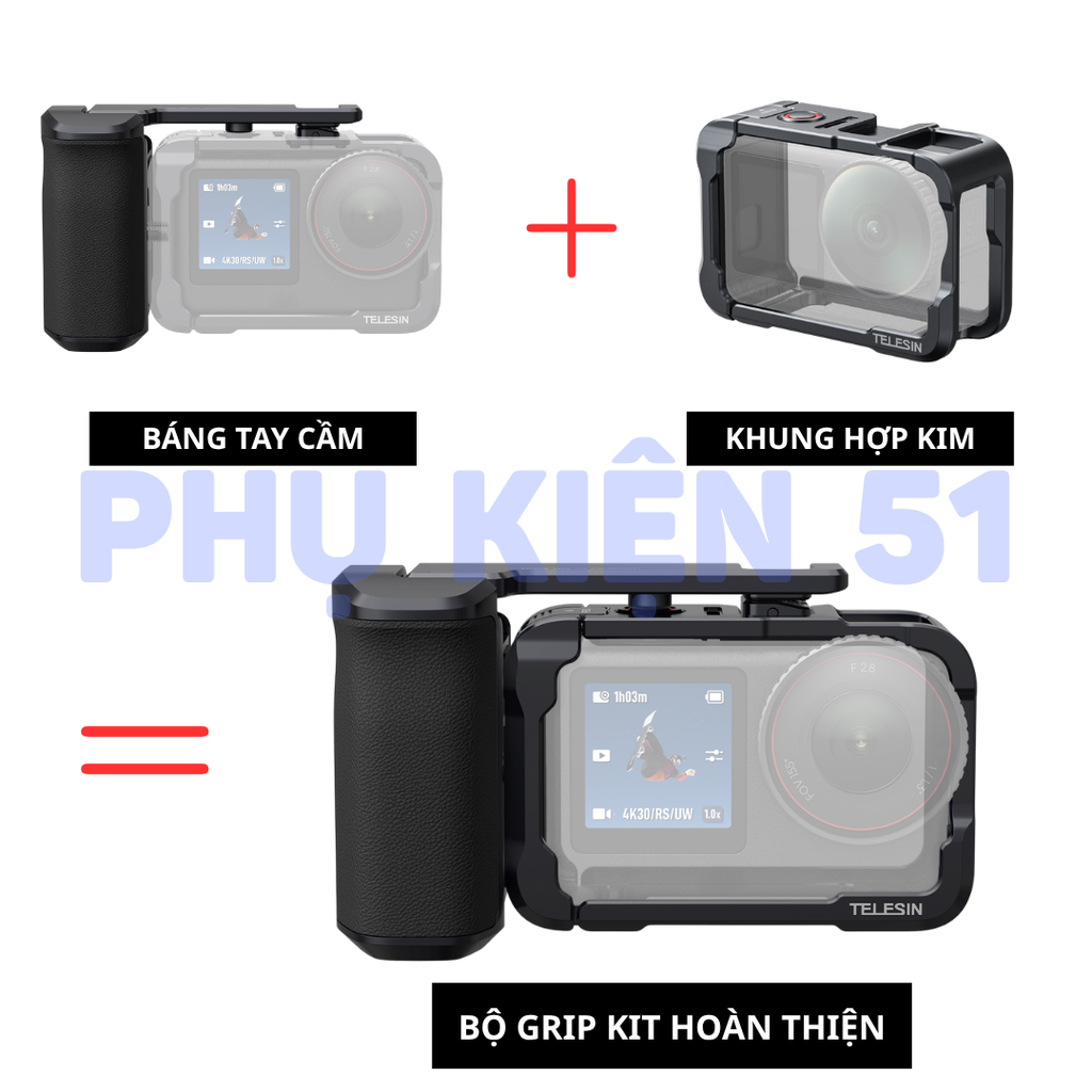 Khung Hợp Kim Telesin Action 6 bảo vệ camera chống trầy xước - S6-FMS-35-TDJ
