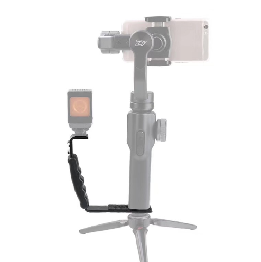 Giá Đỡ Chữ L gắn Đèn Flash ,Micro  2 Ngàm cho Gimbal ,Vlog