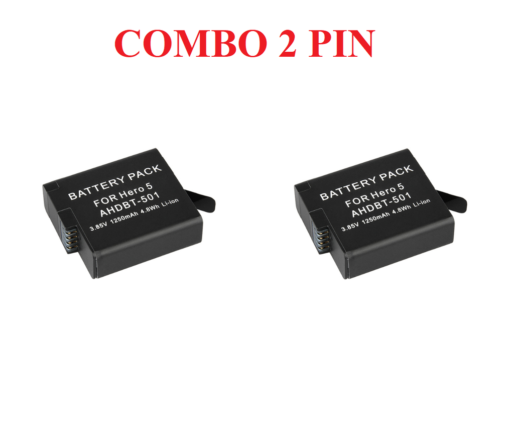 PIN VÀ DOCK SẠC CHO GOPRO HERO 5/6/7/8 LI-ION 1250MAH AHDBT-501