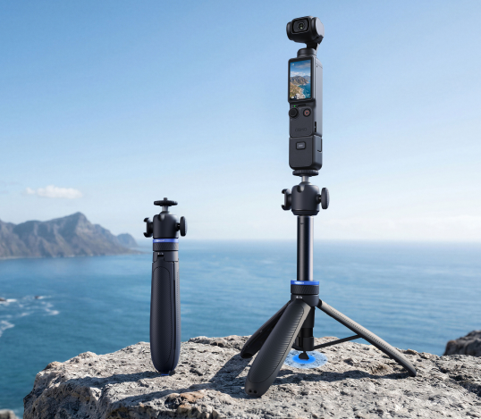 Tripod Telesin tự bung chân kéo dài 65cm gắn Actioncam Pocket Gopro Insta360 gấp gọn