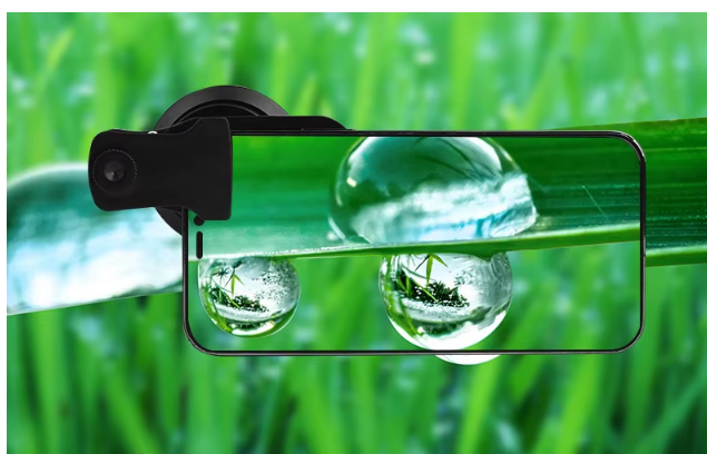 Lens 2 in1 4K HD Macro 15X và gốc rộng 0,45X cho điện thoại có đèn trợ sáng hỗ trợ cực tốt