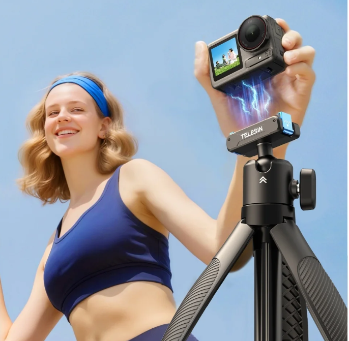 Tripod mini Telesin tích hợp ngàm Osmo 360 Action 5 4 3 tiện lợi nhỏ gọn