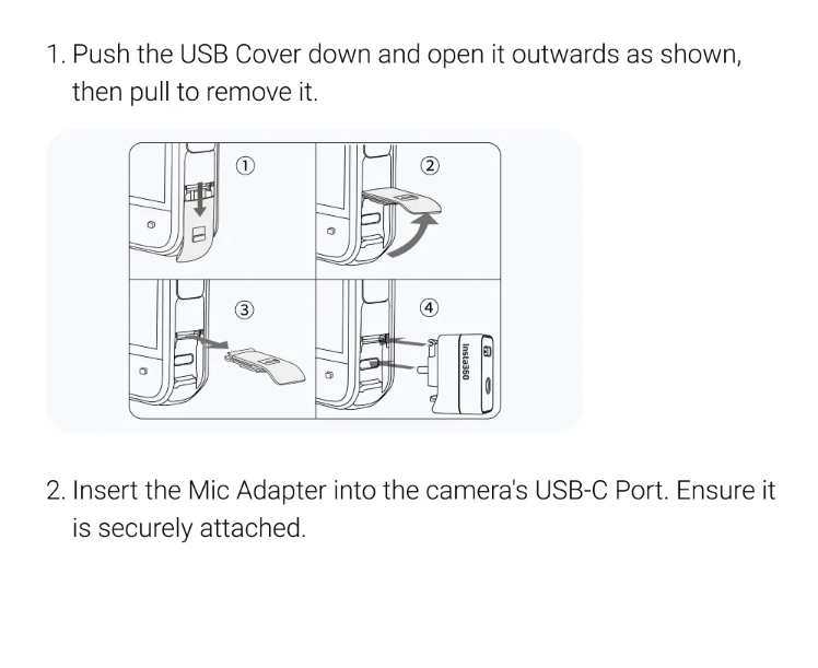Insta360 X5 Mic Adapter - Bộ chuyển đổi mic 3.5mm cho Insta360 X5