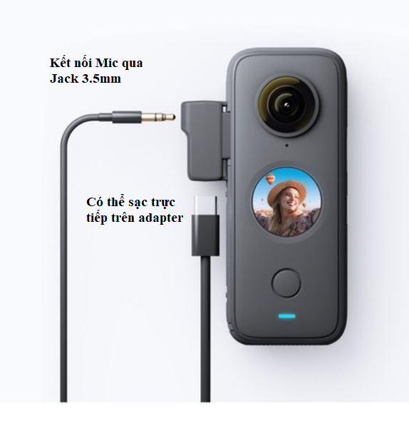 Mic Adapter Insta360 ONE X2 /X3 / One RS 1inch