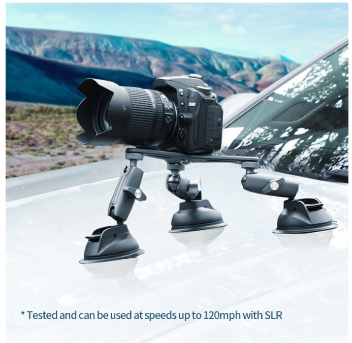 Đế Hít 3 Chân Cao Cấp TELESIN hỗ trợ gắn Actioncam Camera