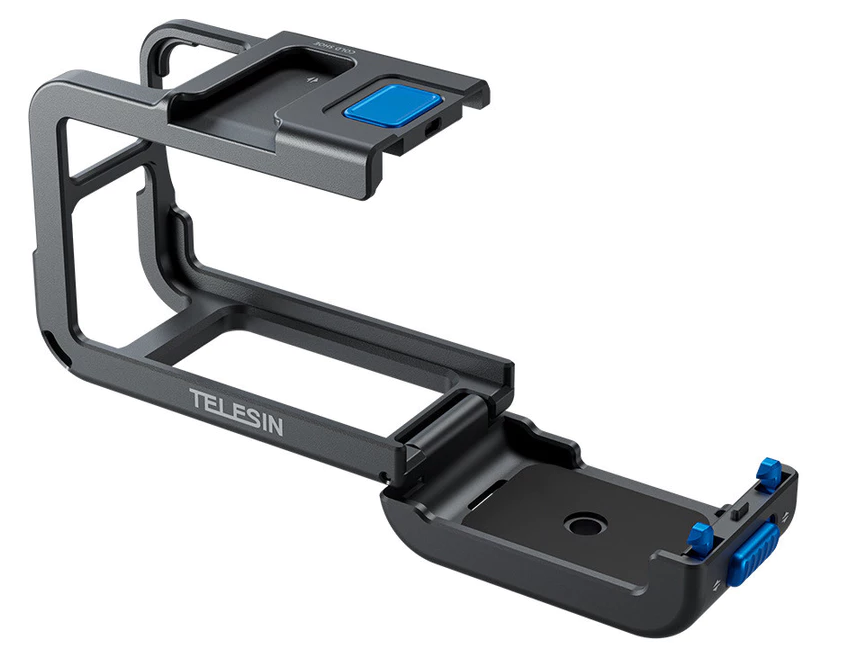 Khung nhôm Telesin  Action 5 Pro 4 3 bảo vệ Camera toàn diện có ngàm Cold Shoe gắn mic đèn