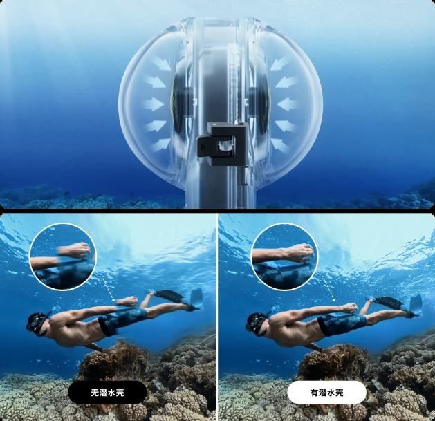 Insta360 One X3 Dive Case Chính Hãng - Phụ kiện chống nước bơi lặn Insta360 One X3