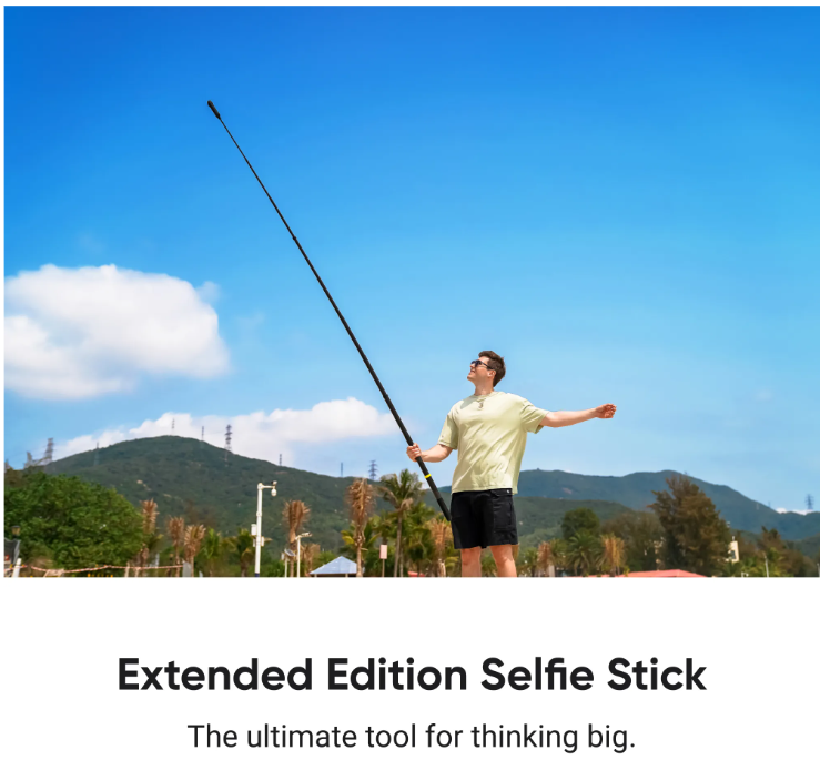 GẬY INSTA360 CARBON FIBER 3 MÉT -  Insta360 3m 9.8ft Extended Edition Selfie Stick